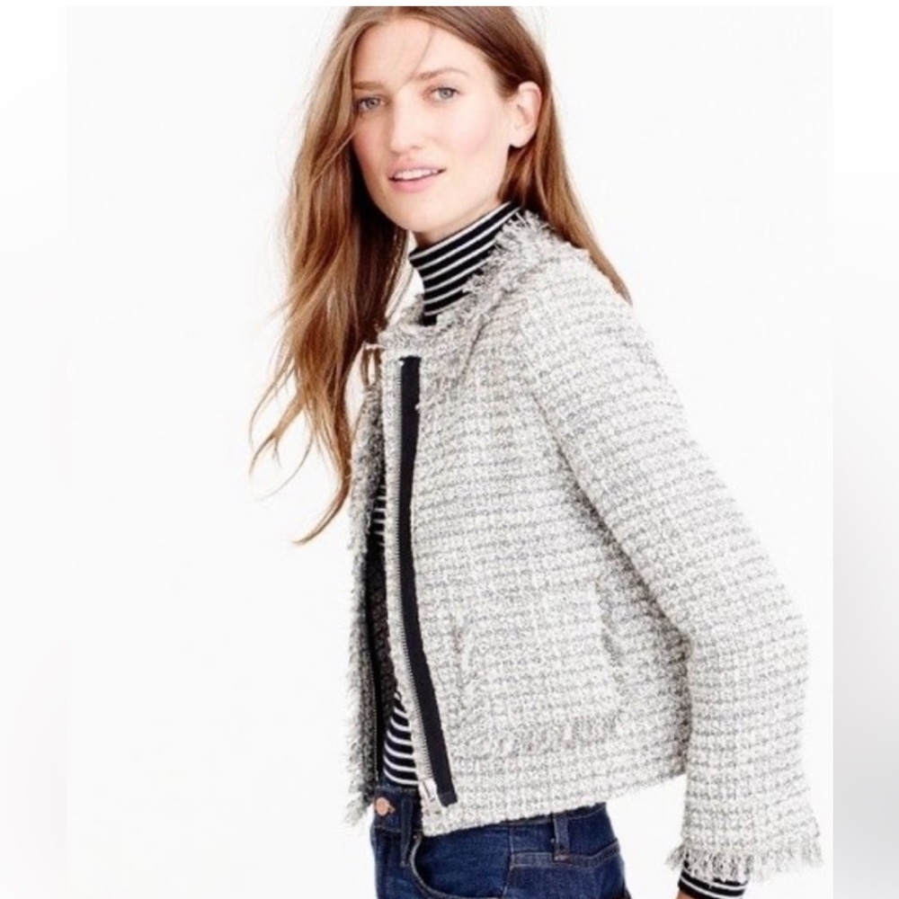 J. Crew Lady Jacket Blazer in Metallic Tweed Size 00